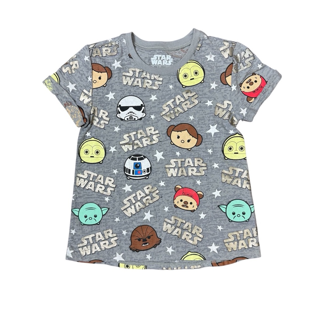 Star Wars Unisex Kids Tshirt Tee Short Sleeve Sz Small/6/6X Gray - Picture 1 of 5